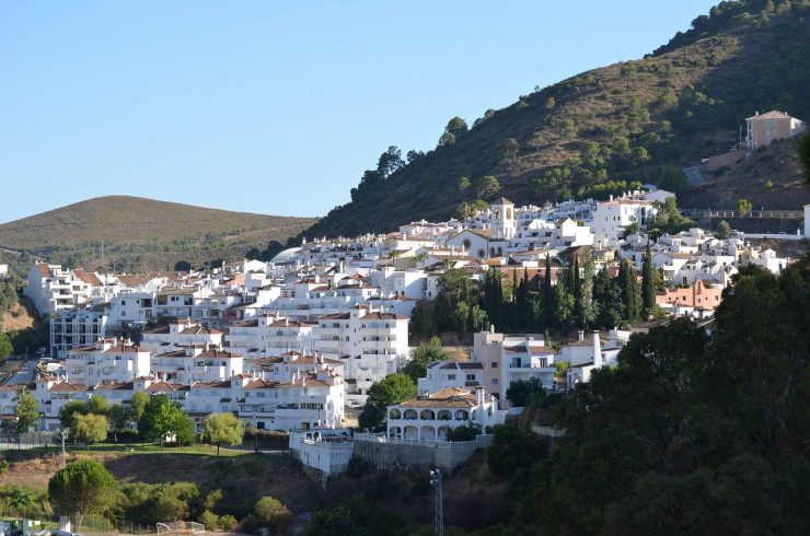 The charming white village of Benahavis, Spain