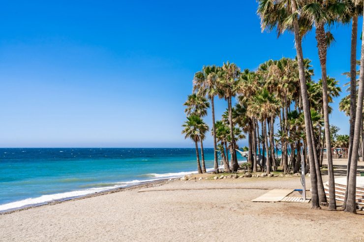 Beach area in Estepona - Marbella West, Spain