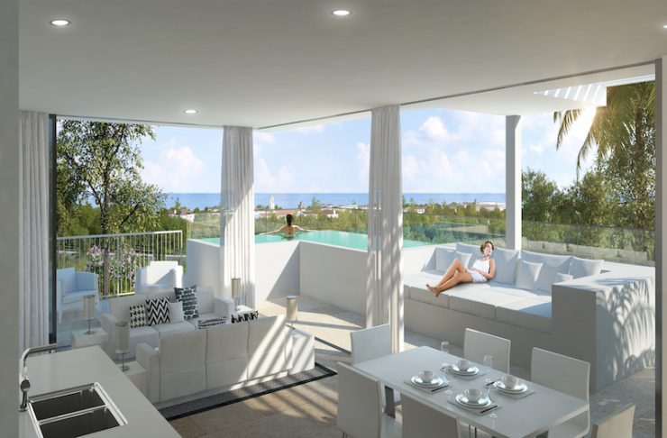 Sea views from a luxury apartment in Marbella, Spain